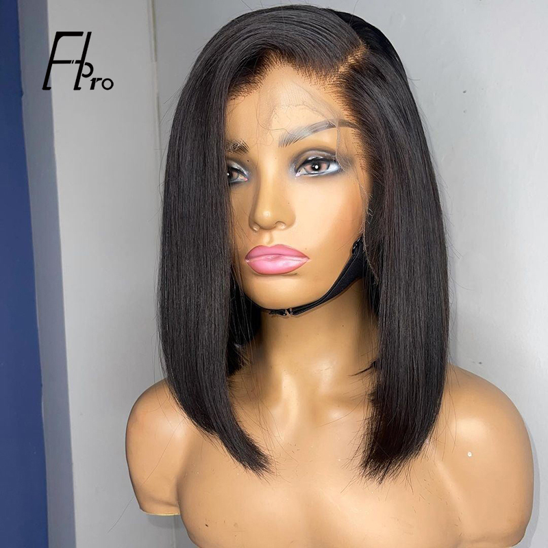 13x4 Front Lace Wig Bob Natural Density Virgin Hair Wigs